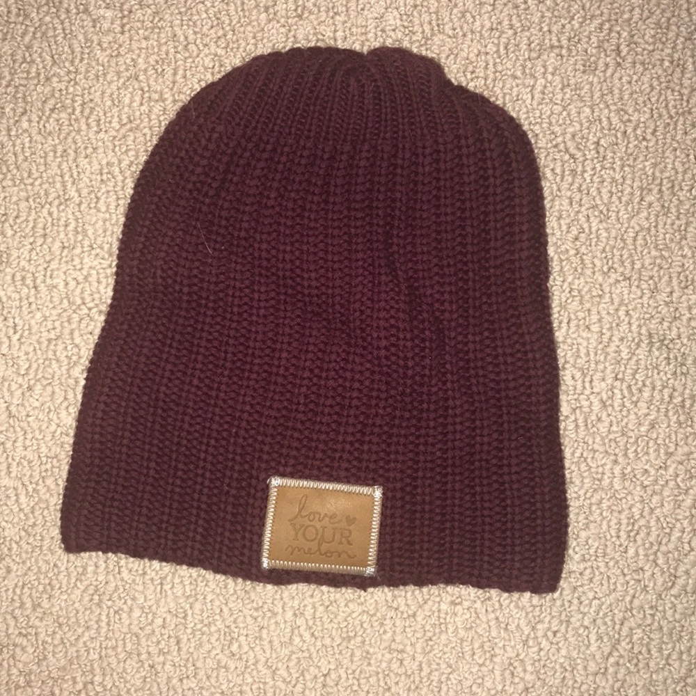 Maroon Love your Melon Beanie